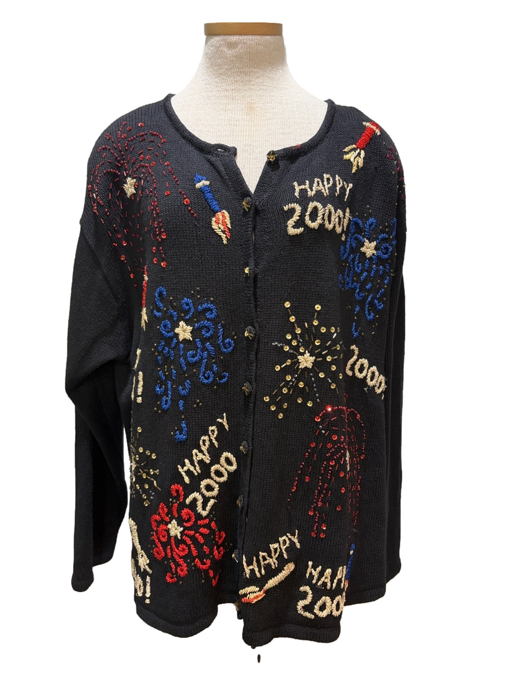 Tiara vintage 2000s cardigan with sequins and embroidery